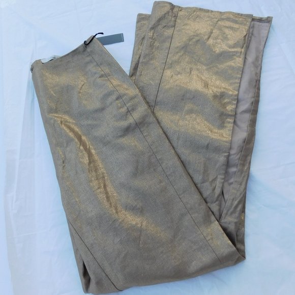 LOVERS + FRIENDS SLASH METALLIC WIDE LEG PANTS - Picture 6 of 8